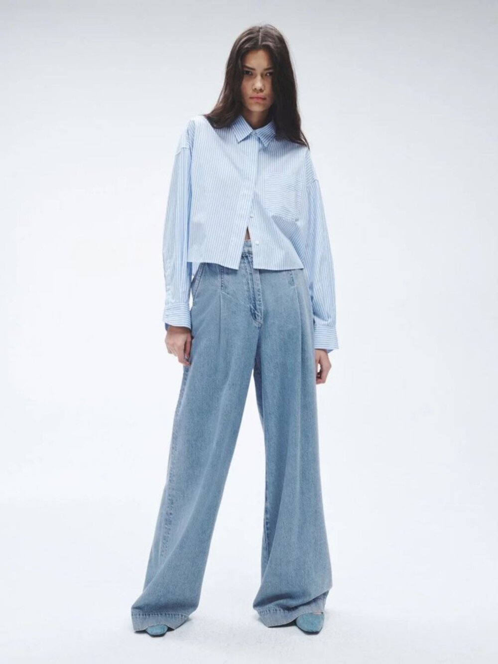 Rag & Bone Billie Featherweight Abigail Pleated jeans Pants Size 25 36988 - Picture 4 of 16